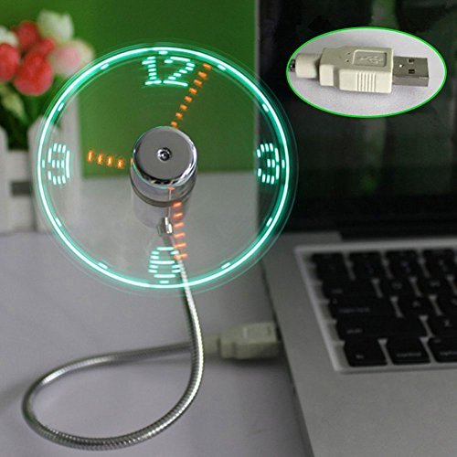 Algopix Similar Product 9 - xlpace LED USB Fan Clock Mini Flexible