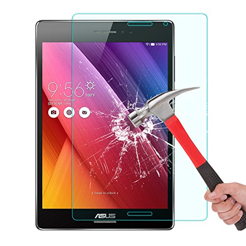 ASUS ZenPad S 8.0 (Z580C) Glass Screen Protector, OMOTON Tempered-Glass Screen Protector with [9H Hardness] [Premium Crystal Clear] [Scratch-Resistant] [No-Bubble Installation], Lifetime Warranty