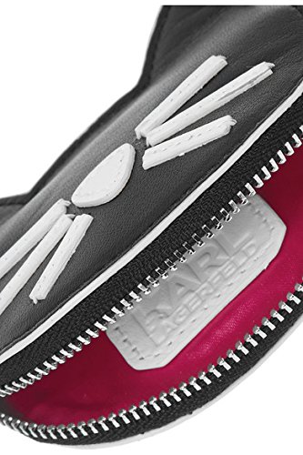 

KARL LAGERFELD Choupette appliquéd leather key fob/coin purse