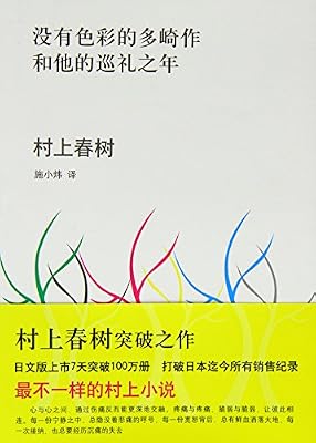 Colorless Tsukuru Tazaki and His Years of Pilgrimage