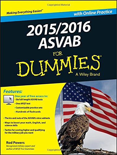 2015 / 2016 ASVAB For Dummies with Online Practice by Rod Powers