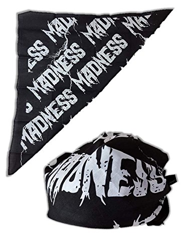 Madness Colored Bandana for Macho Man Costume-Allover Black