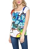 Desigual, AMORE - Camiseta para mujer, Blue (New Turquesa), Small