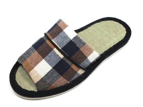 KNP26004T/ASIAN CLASIC PLAID UNSEX TATAMI INDOOR SLIPPERS