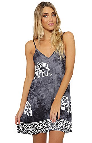 FLYMALL Printed Tie-Dye Cami Dress Mini Dress