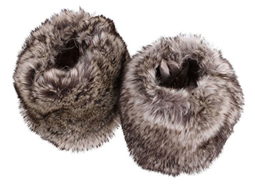 Algopix Similar Product 2 - Soft Faux Fur Fuzzy  Cozy Wrist Cuff