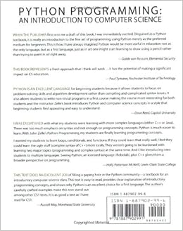 Python Programming: An Introduction to Computer Science: John M. Zelle ...