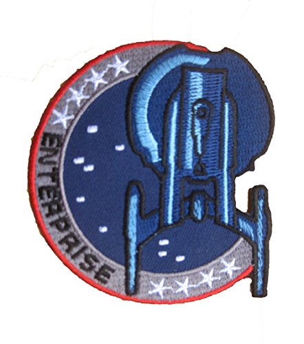 STAR TREK Enterprise Uniform sew iron on Patch Badge Embroidery 8x8.5 cm 3x3.25