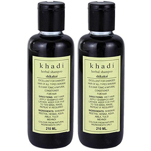 Khadi Natural Khadi Herbal Shikakai Shampoo, 210Ml (Pack Of 2)