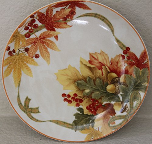222 Fifth Autumn Celebration Dessert/appetizer Plates - Set of 4 - for Thanksgiving - 6 1/4