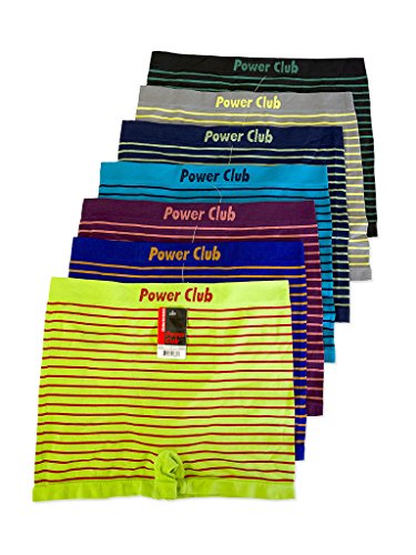 Men's Seamless Boxer Brief Stretchable Underwear 6-pcs Set, Assorted Colors