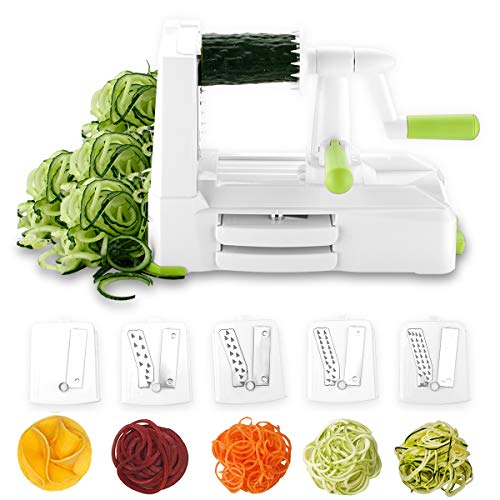 Algopix Similar Product 7 - Spiralizer 5Blade Vegetable Slicer by