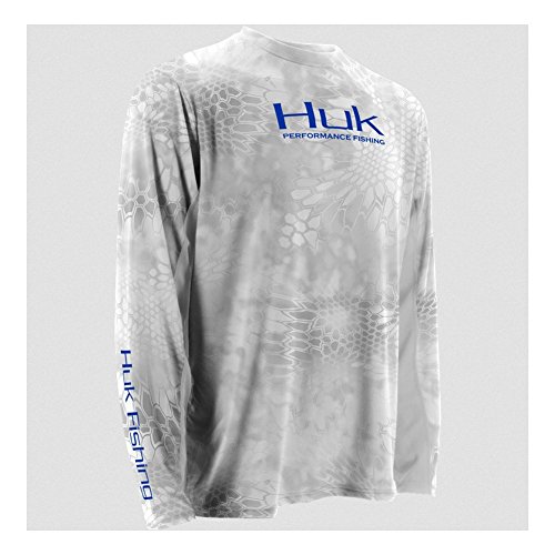 Huk Performance Fishing Men's Grey Kryptek Icon Long Sleeve Top - H1200023ty1