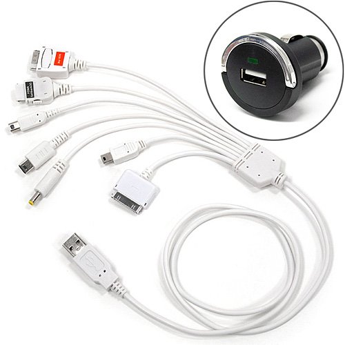 7in1スーパーマルチUSBケーブル + カーアダプタ