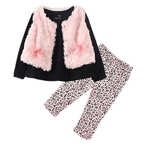LittleSpring Baby Girls' Clothes Set Bow