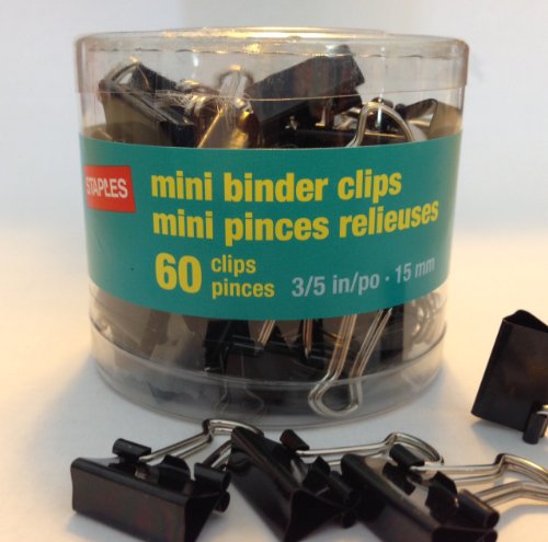 Staples Binder Clips, Mini, 1/4