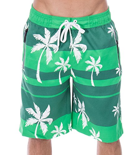 Algopix Similar Product 2 - ZENCO Mens Alvin Striped Palm Tree