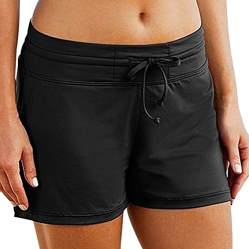 HolySnow Women Swim Brief Board Bottoms Plus Size Sun Pretection Beach Shorts L