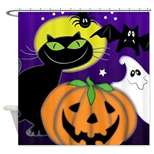 Halloween Scene Shower Curtain - Standard White