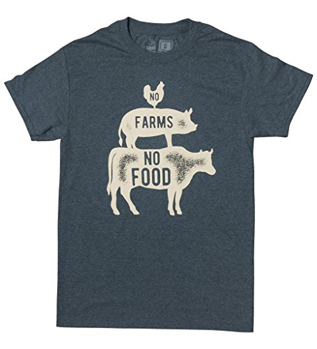 10oz Apparel No Farms No Food t shirt Dark Heather