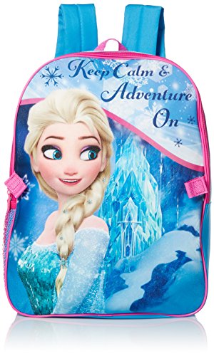 Disney Little Girls Frozen Backpack with Lunch Kit, Blue, One Size