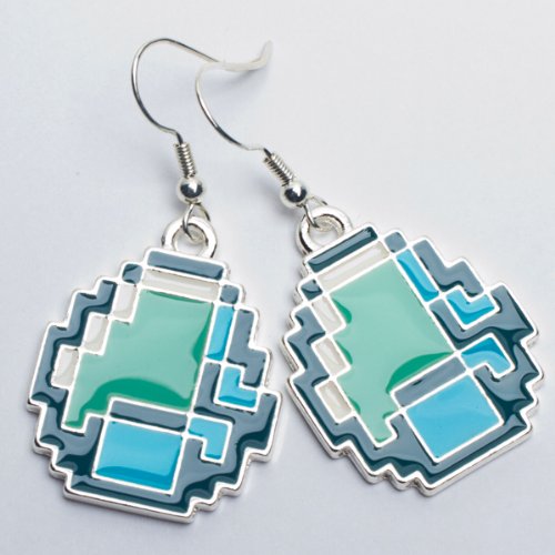 Minecraft Diamond-shaped Womens Dangle Earrings
