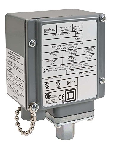 Square D by Schneider Electric 9012GAW5 Pressure Switch G 480 VAC 10 ...