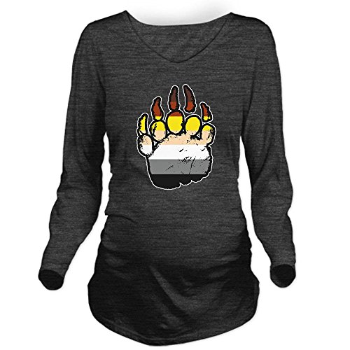 

Royal Lion Long Sleeve Maternity T-Shirt Dk Gay Bear Pride Paw Print