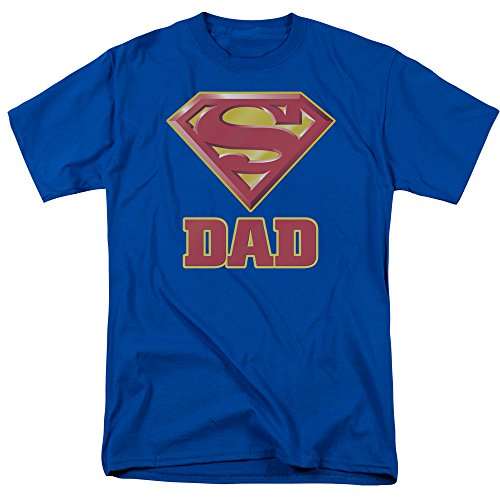 Superman Super Dad Royal Blue Men's T-shirt Tee