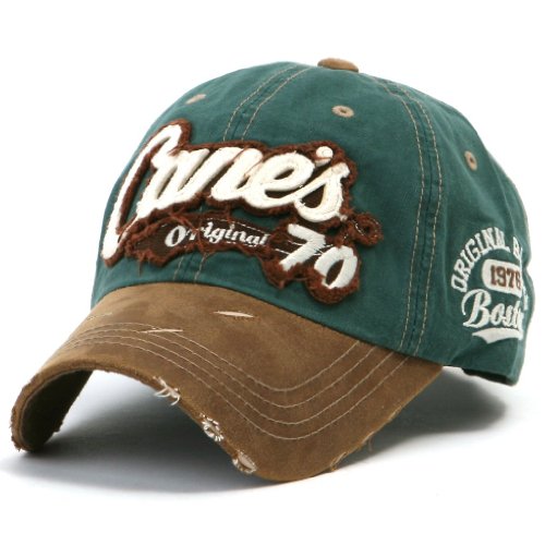 ililily Distressed Vintage Cotton embroidered Baseball Cap Snapback Trucker Hat