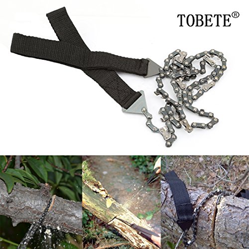 TOBETE Pocket Chain Saw Hand Saw Tool Survival Gear Pocket Chain Saw With Pouch