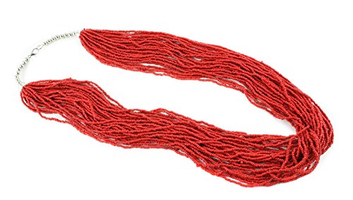 Algopix Similar Product 7 - Simplicity Multi Strand Red Color