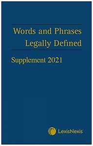 Words and Phrases Legally Defined 2021 Supplement