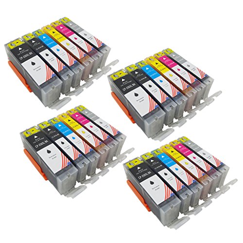 Toner Kingdom 24-Pack Compatible With Canon PGI-250XL CLI-251XL Ink Cartridge (4Black, 4Photo Black, 4Cyan, 4Magenta, 4Yellow, 4Gray) for Canon Pixma MX922 iP8720 MG5620 MG7520 MG5520 iP7220 MG7120