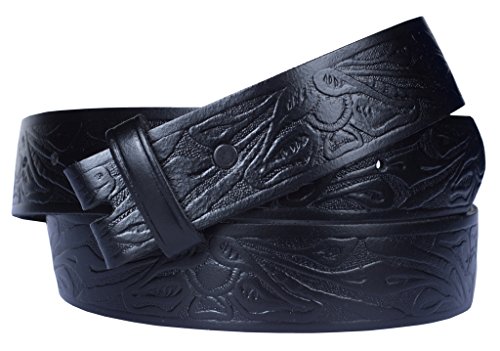 Western Embossed Belt for Buckles 100% Top Grain One Piece Leather, Made in USA ...
