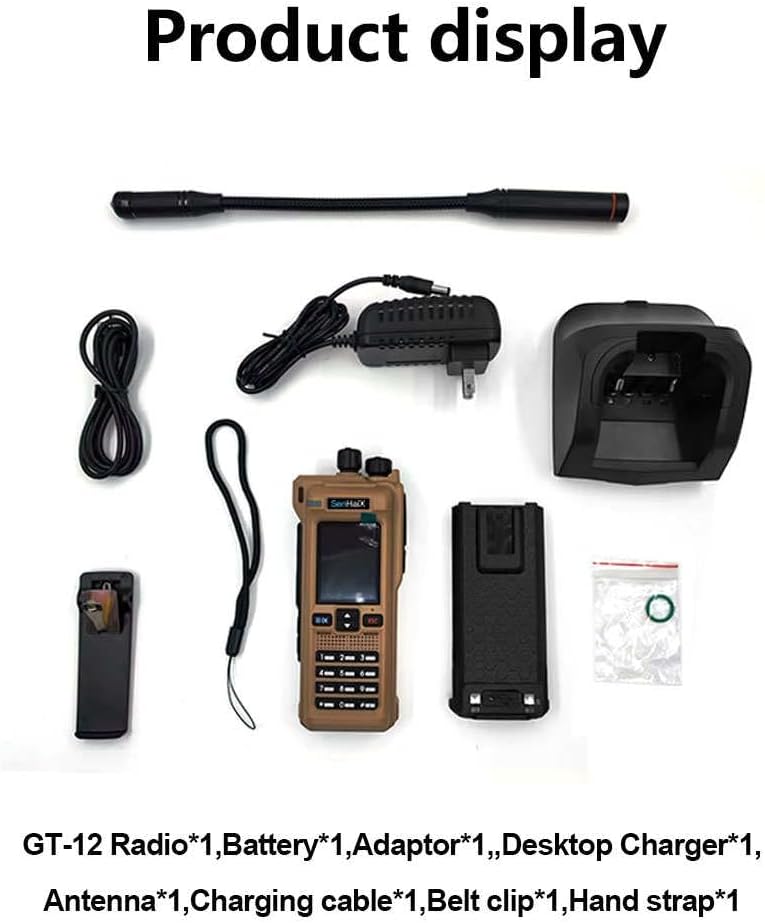 SenHaix Alta Potencia 10 Vatios Salida UHF VHF Banda Completa GT-12 Radios Analógicos Bidireccionales Con Cargador Tipo C Soporte APP Porgram En El Teléfono Móvil - Foto 9