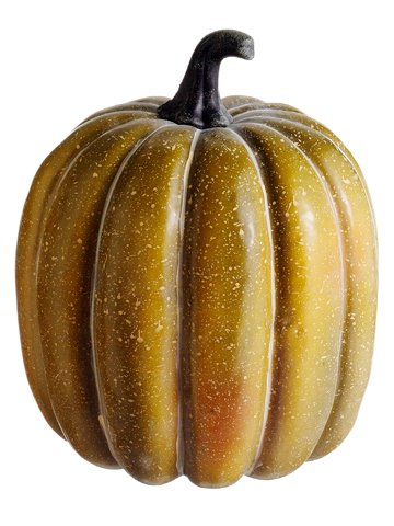 

9"Hx7"D Weighted Pumpkin Green Orange (Pack of 6)