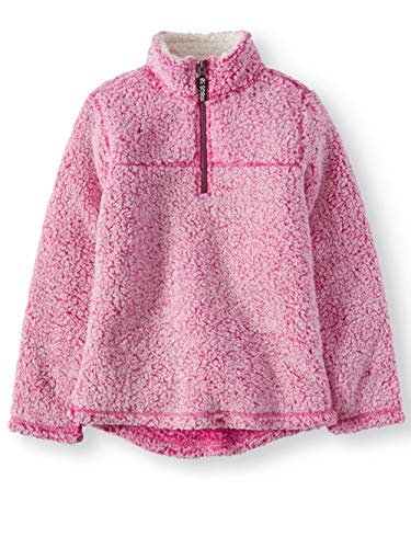 Algopix Similar Product 19 - Wonder Nation Girls Quarter Zip Sherpa