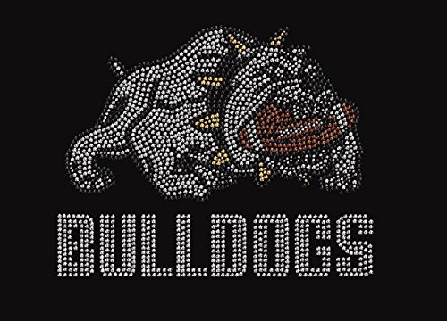 Bulldogs Football Rhinestone Iron on Transfer