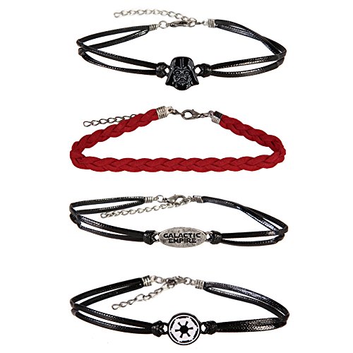 Star Wars Jewerly - Darth Vader Galactic Empire Bracelet 4 Pack Set