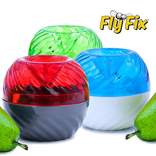 FlyFix Fruit Fly Trap (Reusable) (3, Red/Green/Blue)