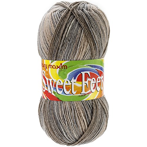Algopix Similar Product 14 - Mary Maxim Sweet Feet Yarn Coconut