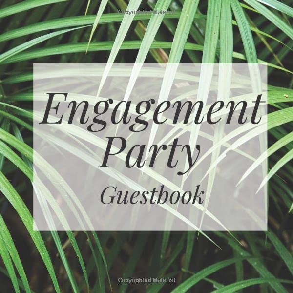 Engagement Party Guestbook: Tropical Event Signing Guest Book - Visitor Message w/ Photo Space Gift Log Tracker Recorder Organizer Address ... for Special Memories/Party Reception Table by Trendy Guestbooks
