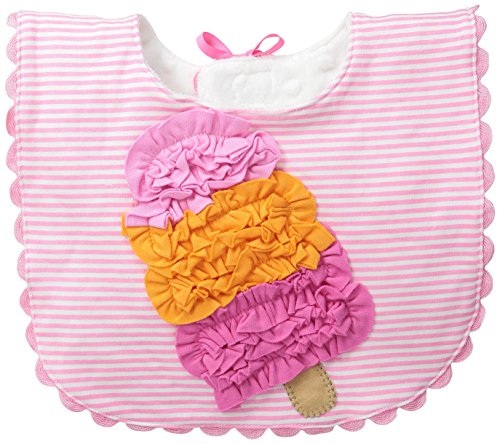 Mud Pie Baby Girl Bib Applique, Multi, One Size