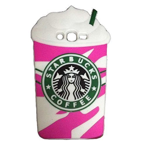 Core Prime Case,Galaxy Core Prime Starbucks Case,Tribe-Tiger Delicious Cartoon Starbucks Cream Soft Silicon Gel Rubber Case Cover Skin for Samsung Galaxy Core Prime G360/Prevail LTE(Cherry)