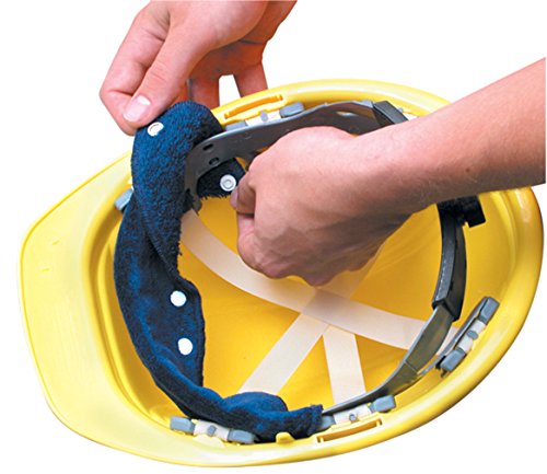 6PCK-Snap-On Hard Hat Sweatband - BEST SELLER - Beat the Heat - BLUE