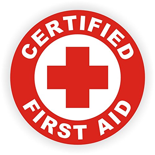 

Certified First Aid Hard Hat Sticker / Helmet Decal Label Lunch Tool Box