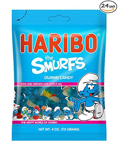 Haribo Candy, The Smurfs, 4 Ounce (2 Dozen)