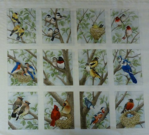 Beautiful Birds By Tracy Lizotte for Elizabeth's Studio Cotton By the Panel