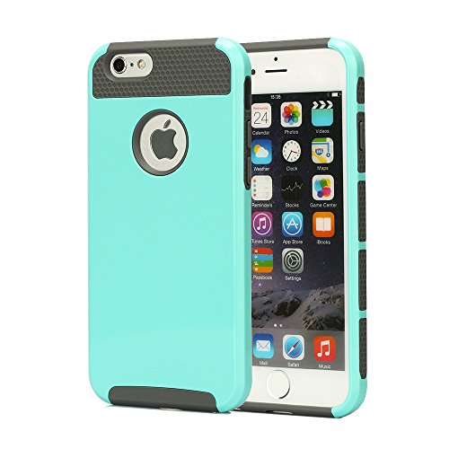 iPhone 6 Plus Case, oneCase™ Hybrid High Impact Heavy Duty Dual Layer Hard PC Outer Shell with Soft Rubber Inner Armor Defender Case Cover for Apple iPhone 6 Plus 5.5 inch Screen with Screen Protector & Stylus (Light Blue/Grey)